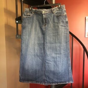 Cato maxi blue jean (denim) skirt.